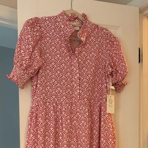 Tuckernuck Red and White Patterned Maxi Dress